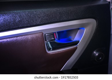 Car door handle have light LED.