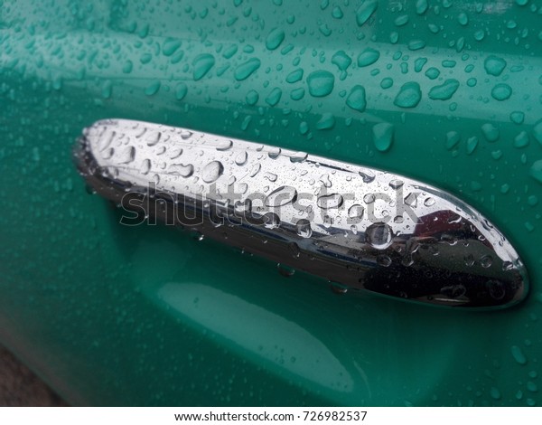 Car Door Handle\
Rain Drops (Focus Some\
Point)