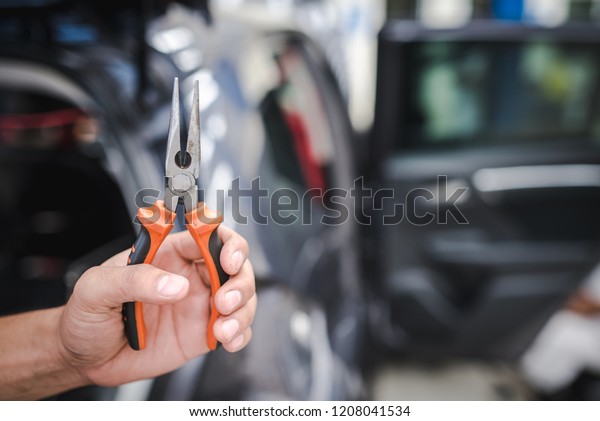 Car Door Handle Repair Pliers Known Stock Photo Edit Now 1208041534