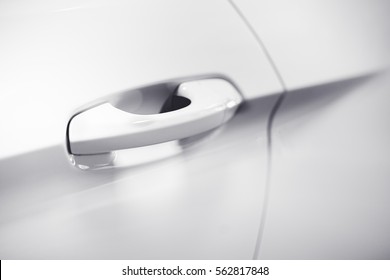 Car Door Handle.Black And White.