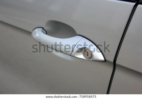 Car door handles with
locks.