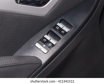 Car Door Interior, Arm Rest With Window Control Panel 