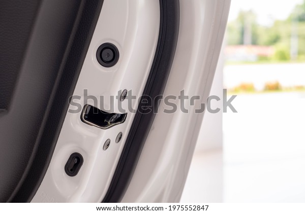 Car door lock slot Was installed in the car door For\
safety inside the car