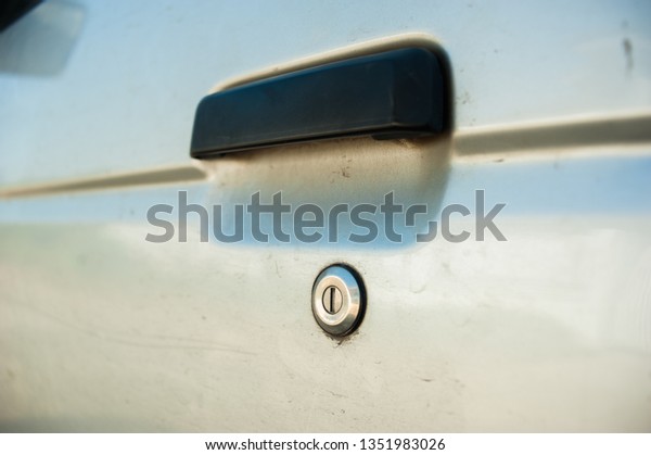 Car door locks. Concepts of locking\
and vehicle safety. The concept of car theft\
prevention.