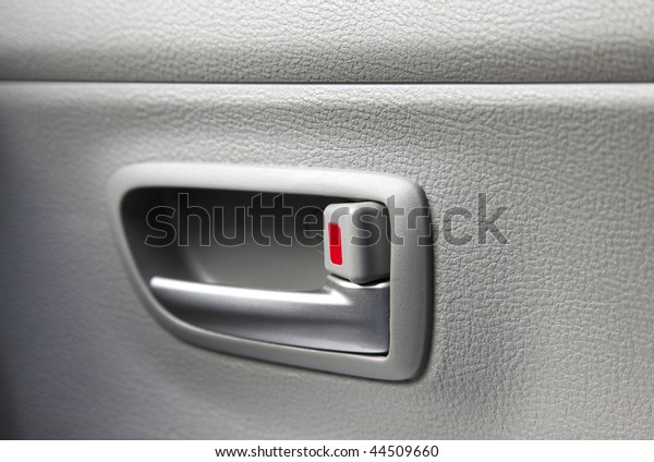 Car Door Red Child Safety Lock Stock Photo Edit Now 44509660