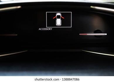 Car Doors Open Icon In Car Dashboard