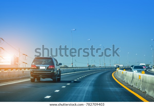 Car driving on high\
way road,Car on road