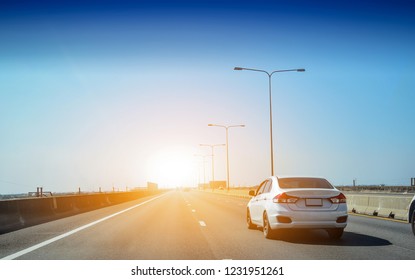 Car driving on highway road auto speed transportation
