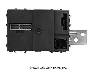 Car Electronics Control Unit On A White Background