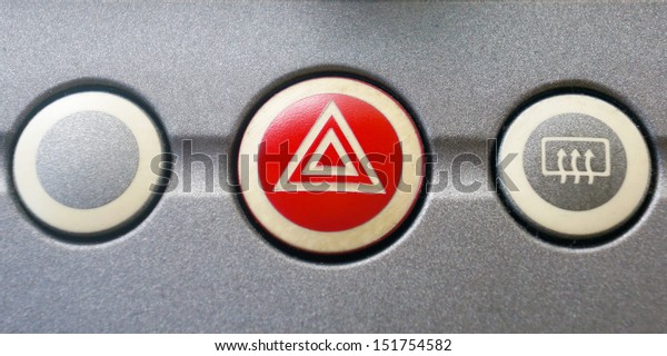Car\
emergency warning light button in front car\
console
