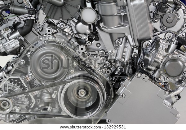 car engine belt and gears
detail