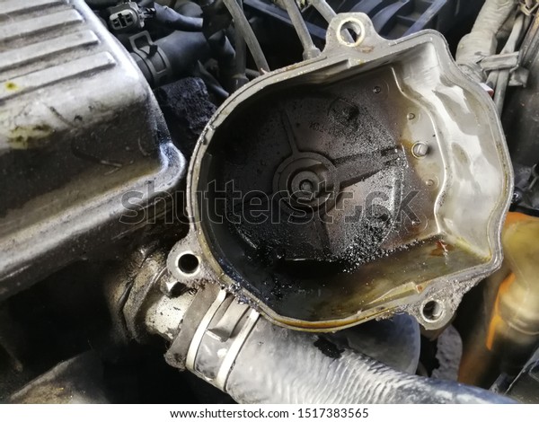 The car\
engine is broken because the oil has leaked into the engine.\
Causing the electric shock system and power\
off