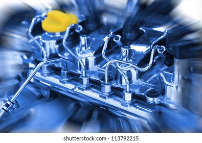 Car Engine Close Up