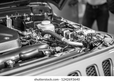 Car Engine Compartment Opened Stock Photo 1242693640 | Shutterstock