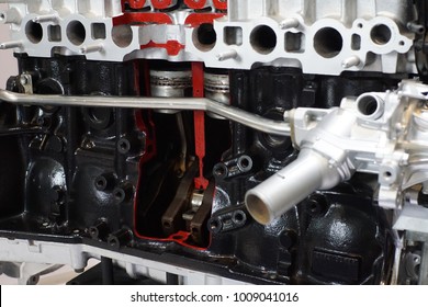 Car engine crossection