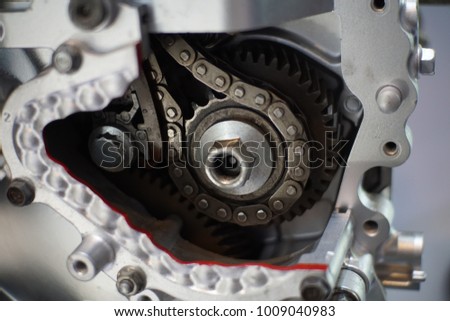 Car engine crossection