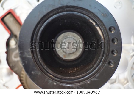 Car engine crossection