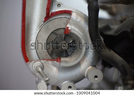 Car engine crossection