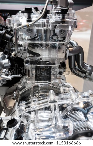 Similar – Truck Engine Motor Components In Car Service Inspection