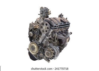 Car Engine Isolated On White Background