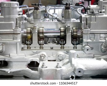 Car Engine motor technology close up