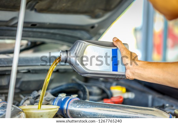 Car Engine Oil change, Increase the efficiency\
of the car machine.