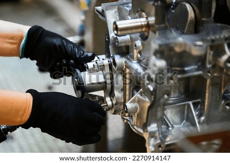 Car engines for passenger cars manual assembly at factory