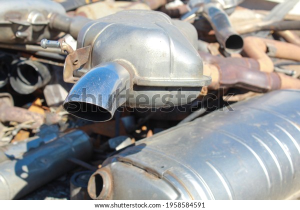 Car exhaust elements, environmental pollution,\
industrial waste.