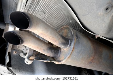 Car exhaust pipe - Shutterstock ID 101731561