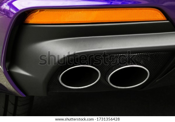 Car\
exhaust pipes. Car details. Part of the car.\
Blue