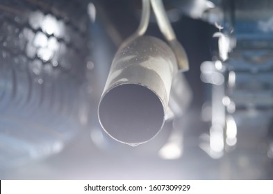 Car Exhaust While Leaving A Smoke.