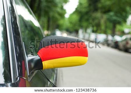 Similar – German flags on the roof of a soccer fan’s car