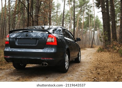 Car Forest Beautiful Modern Sports Car Stock Photo 2119643537 ...