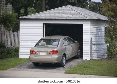 Car In The Garage / Residential Area
