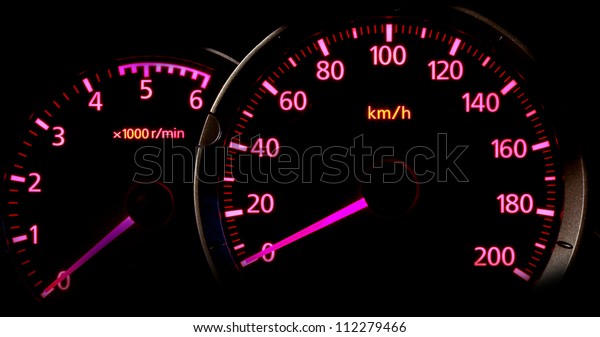 Car Gauge meter with\
pink back light