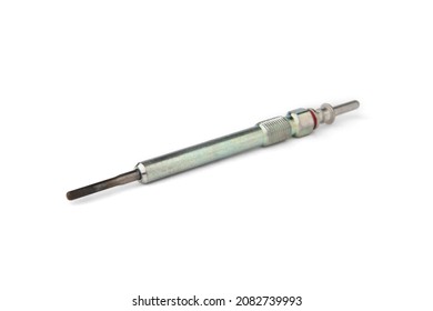 Car Glow Plug To Engine Diesel Isolated On White Background.