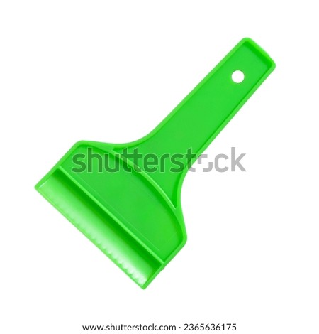 car green ice and snow scraper on a white background