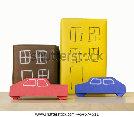 car house made paper folded japanese stock photo edit now foldable paper car