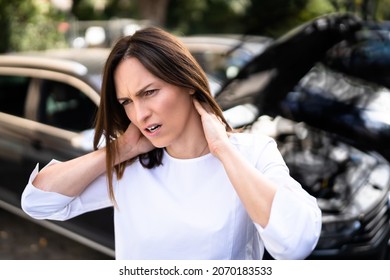 Car Injury Whiplash. Pain After Auto Accident