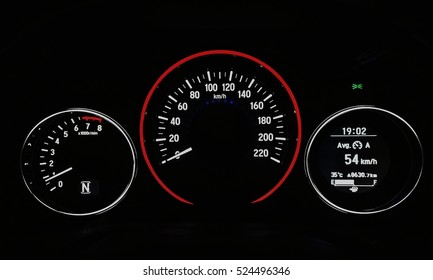Car instrument panel, Car dashboard - Shutterstock ID 524496346