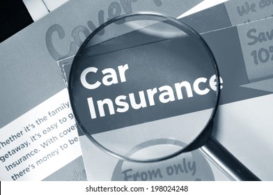 Car Insurance And Breakdown Cover Leaflets And Glasses