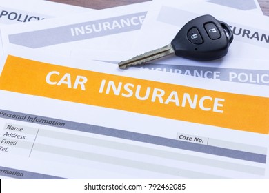 Car Insurance Form With Car Key