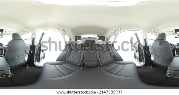 Car interior 360 panoramic photo in Orebro Sweden on\
17-03-2022 