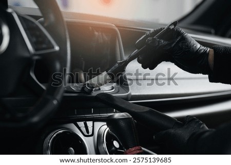 Car interior cleaning. Car detailing