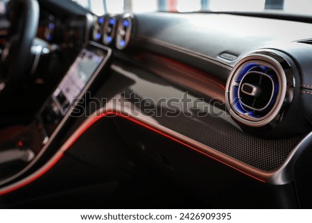 car interior design and color ambiance
