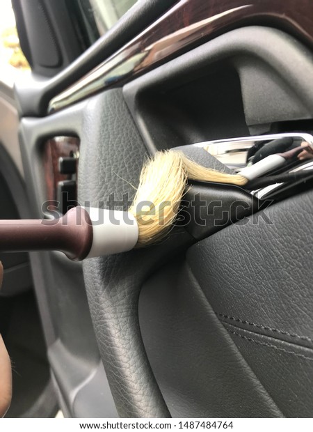 Car interior detail\
cleaning brush