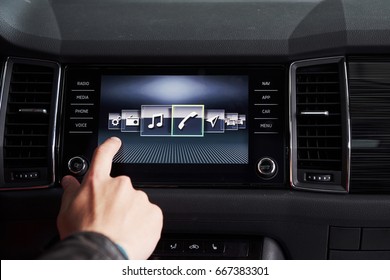 car interior - devices, the concept of driving