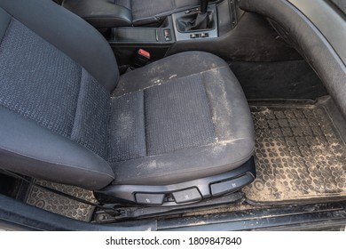 Car Interior Full Of Sand