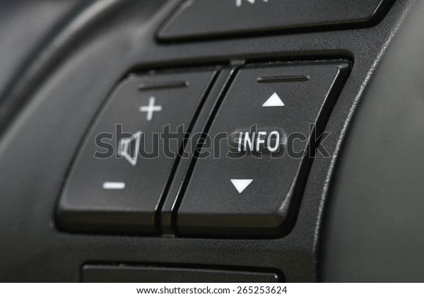 car interior, car info\
button