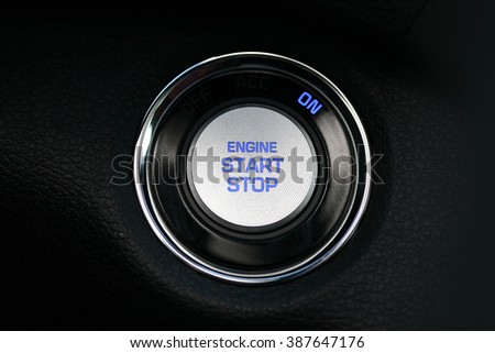 car interior, key, start&stop